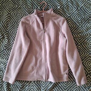 Northern Reflections Fleece Zip-Up Jacket - Gray Pink - Women's M